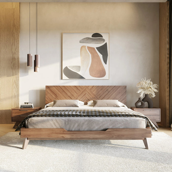 Soren - Modern Walnut Bed