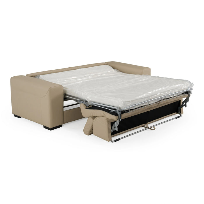 Icon - Modern Italian Cappuccino Leather Sofa Bed