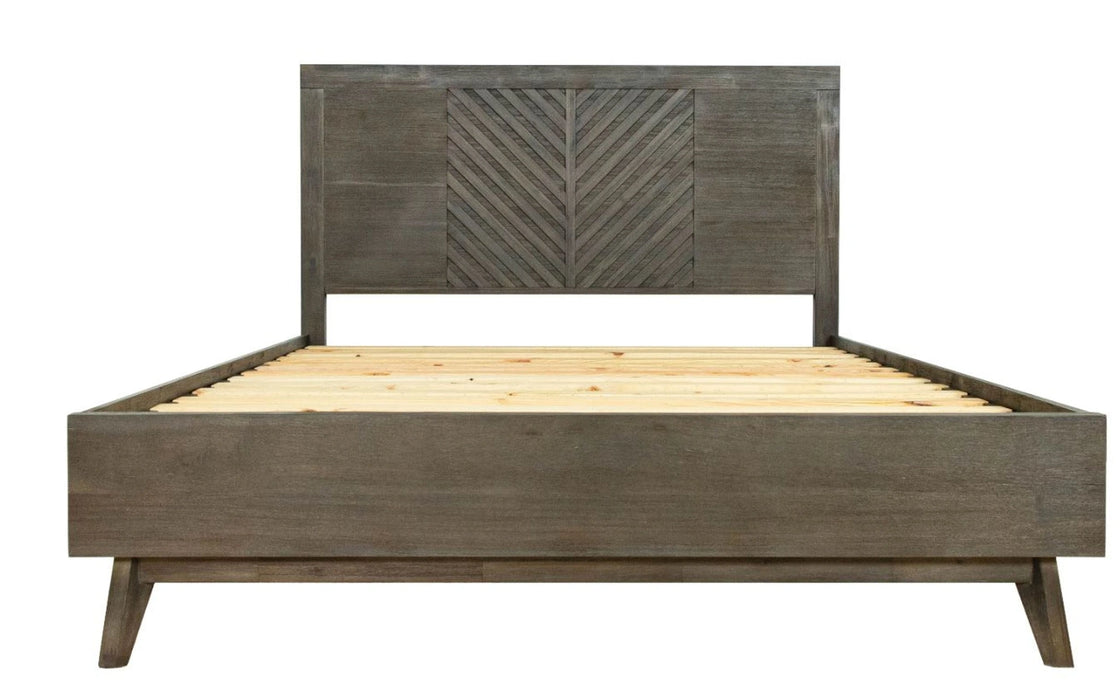 Daisy Mid-Century Dark Acacia Bed