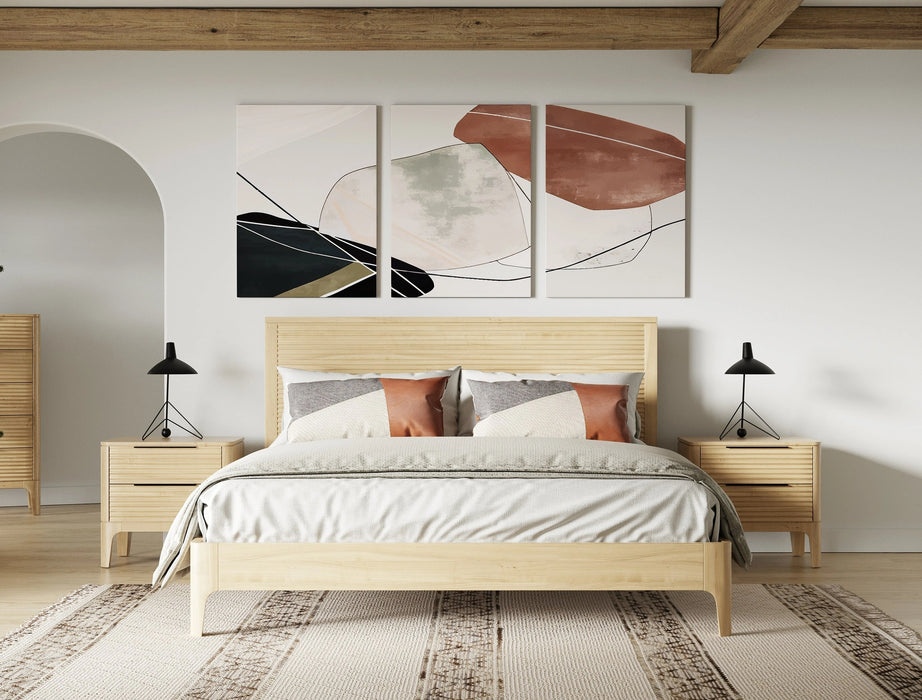 Seattle - Modern Natural Oak Bedroom Set