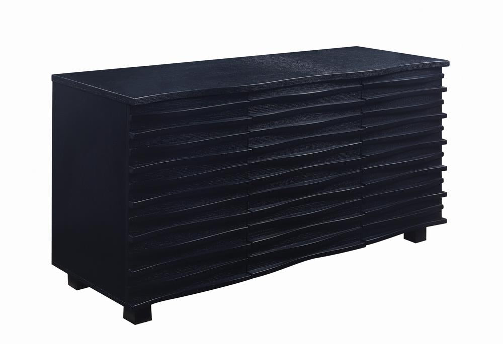 Stanton 3-drawer Rectangular Server Black image