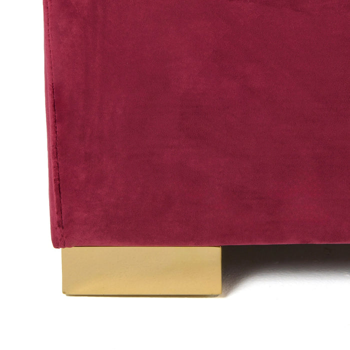 Janet - Modern Red Velvet + Gold Bed