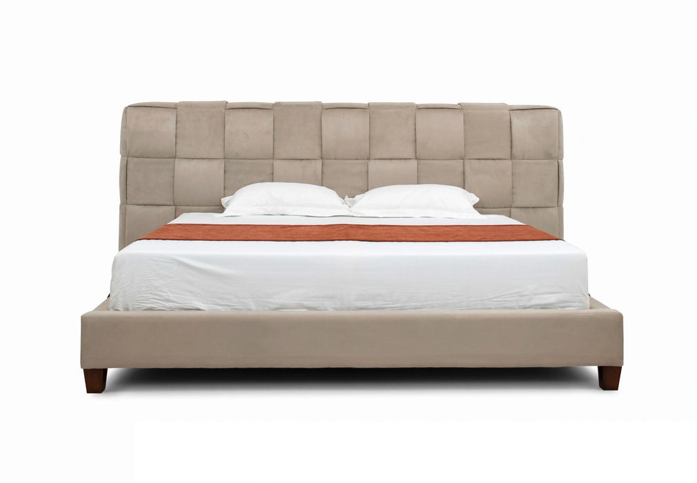 McKamey - Modern Beige Fabric Bed