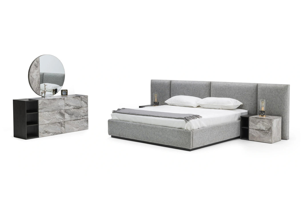 Maranello - Modern Grey Bed Set