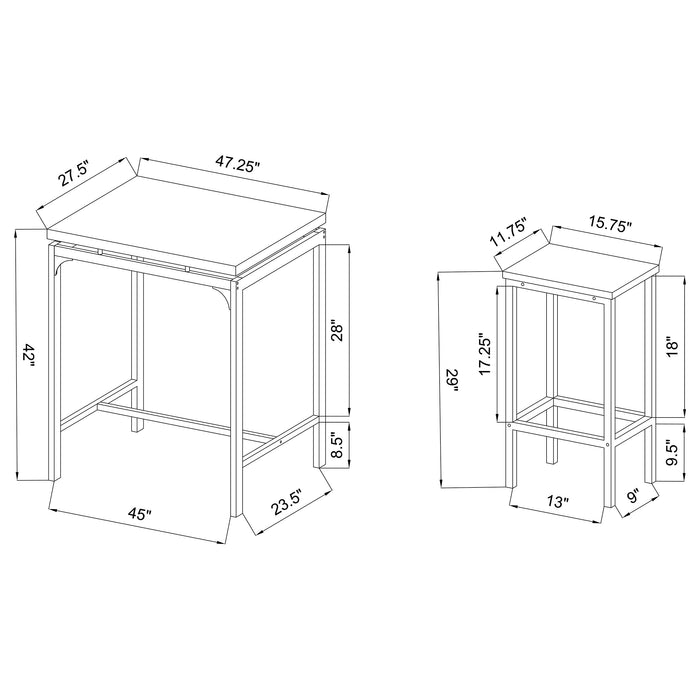 Santana 5 Pc Bar Set