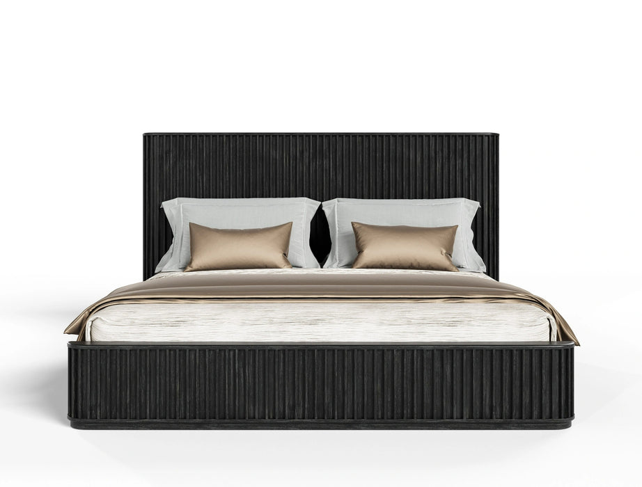 Fields - Modern Black Acacia Bedroom Set