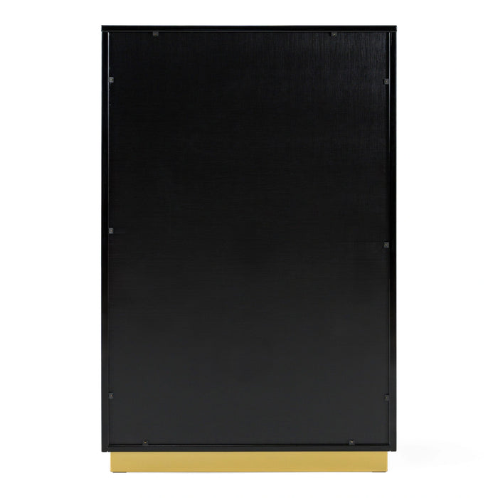 Aspen - Modern Black & Gold Wide Chest