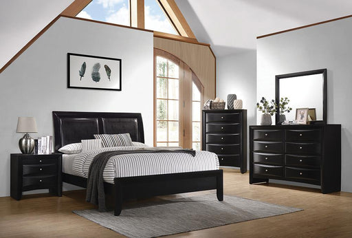 Briana 5-Piece Queen Panel Bedroom Set with Sleigh Headboard Black image