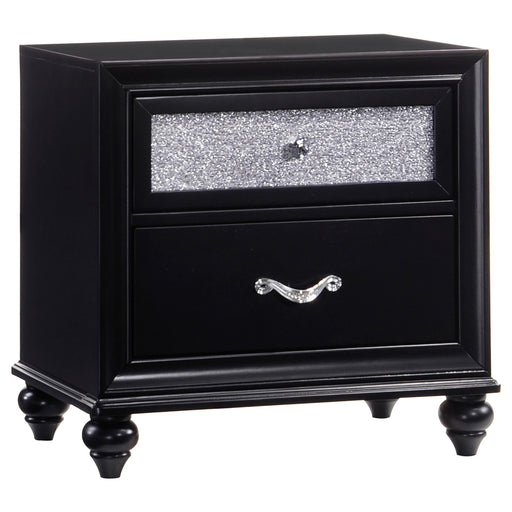 Barzini 2-drawer Rectangular Nightstand Black image