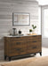 Mays 6-drawer Dresser Walnut Brown with Faux Marble Top image