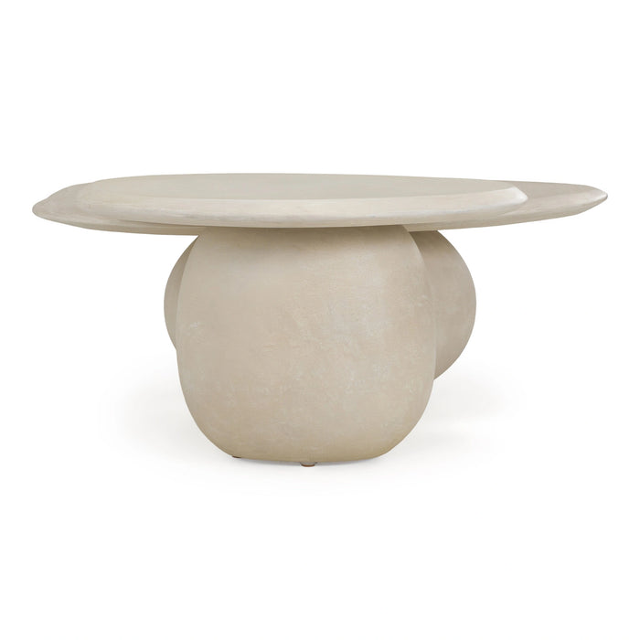 Kalvin - Modern Beige Fiberform Nesting Coffee Table Set