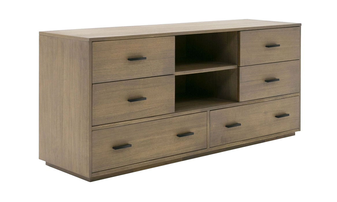 Fantasia - Contemporary Walnut & Grey 4-Piece Bedroom Set