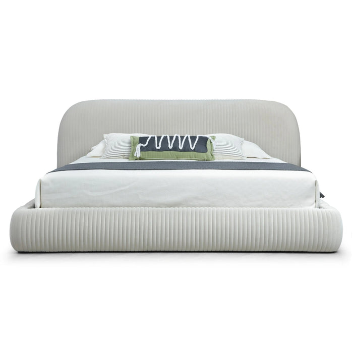Hortman - Modern Beige Velvet Bed