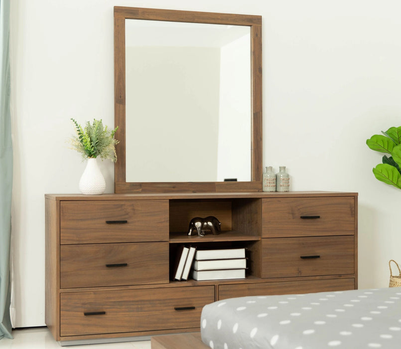 Fantasia - Contemporary Walnut & Grey 4-Piece Bedroom Set
