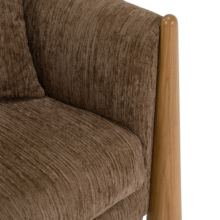 Voight - Contemporary Brown Fabric Accent Chair