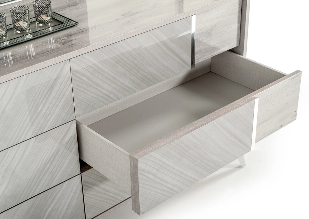 Alexa Italian Modern Grey Bedroom Set