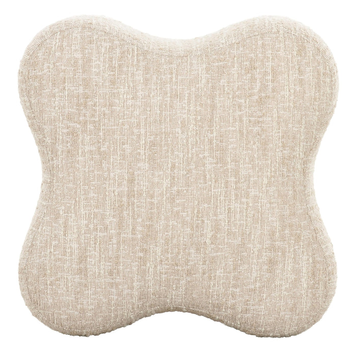 Spiro - Modern Beige Fabric Ottoman