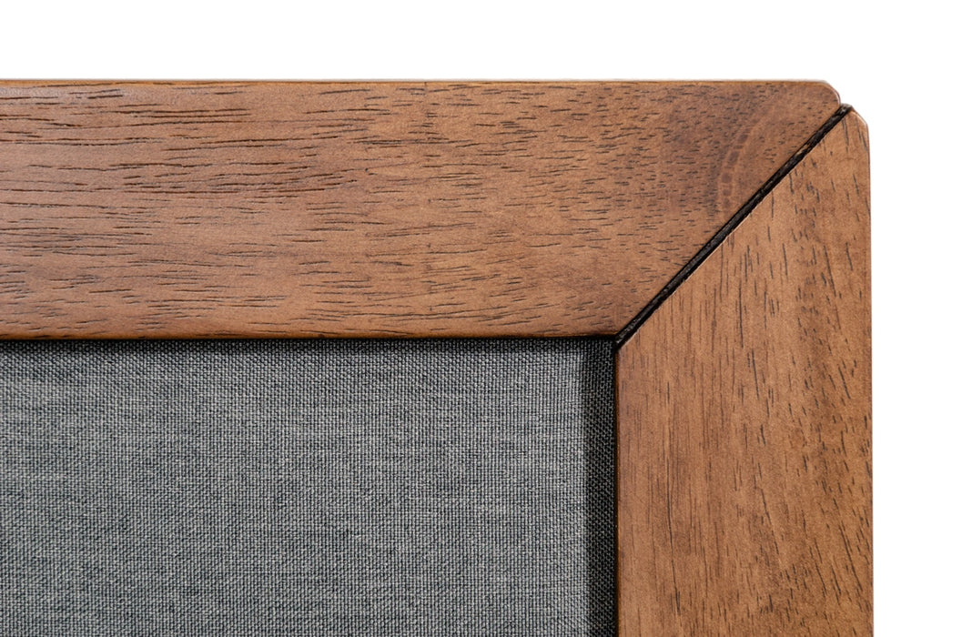 Soria Mid-Century Grey & Walnut Bedroom Set