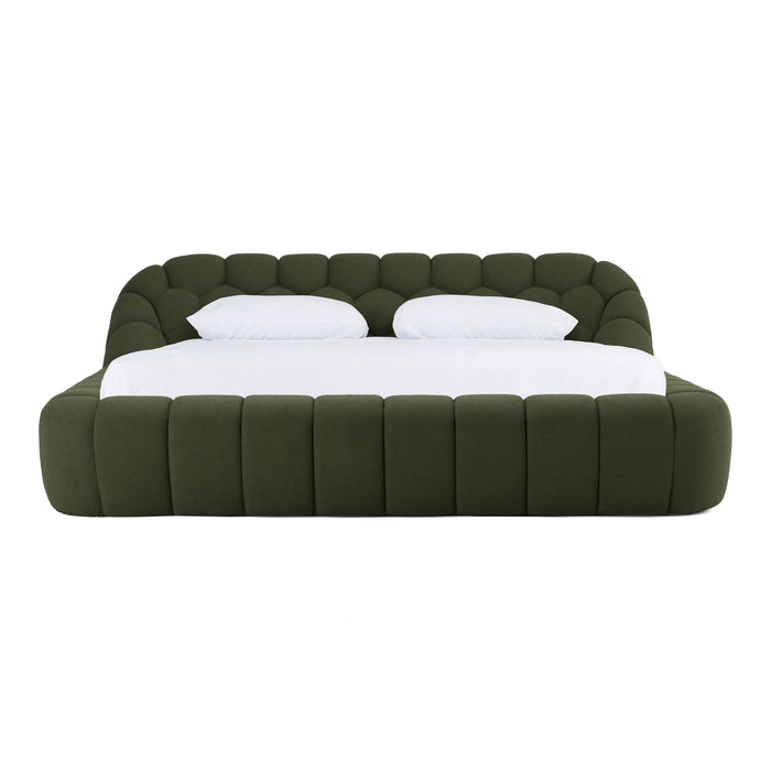 Yolonda - Modern Green Fabric Bed