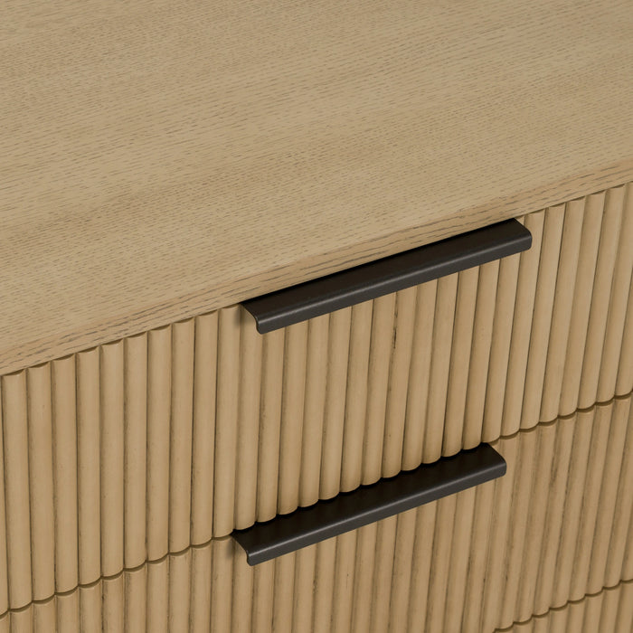 Santa Monica - Modern Natural Oak 3 Drawer Nightstand