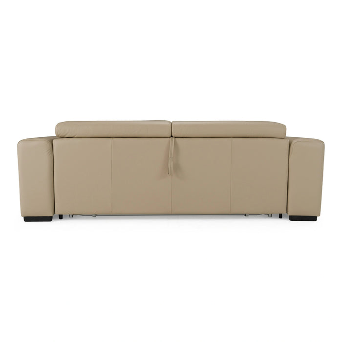 Icon - Modern Italian Cappuccino Leather Sofa Bed