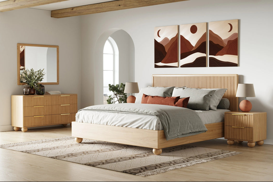 Winters - Modern Natural Oak Bed