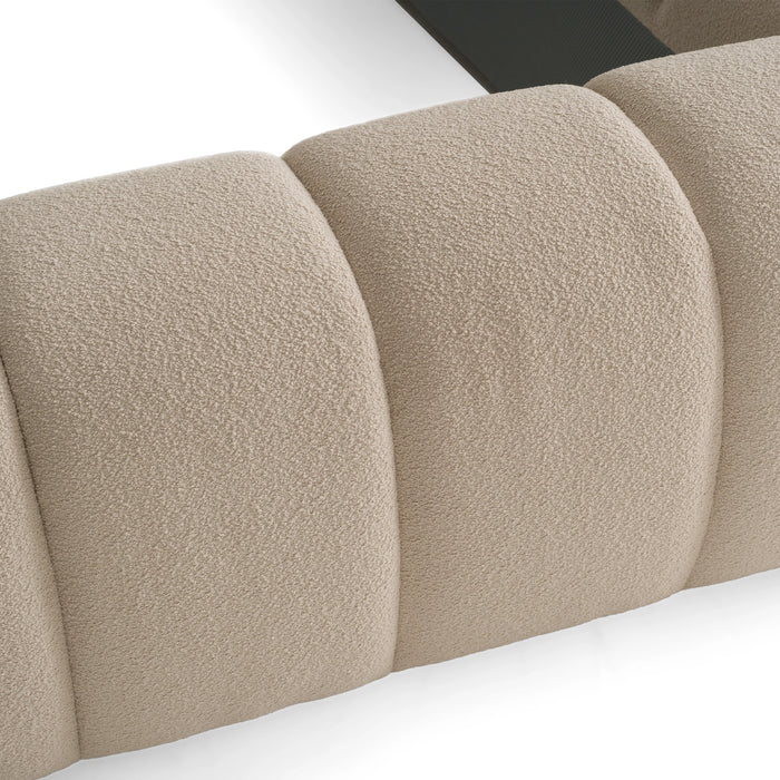 Yolonda - Modern Beige Fabric Bed