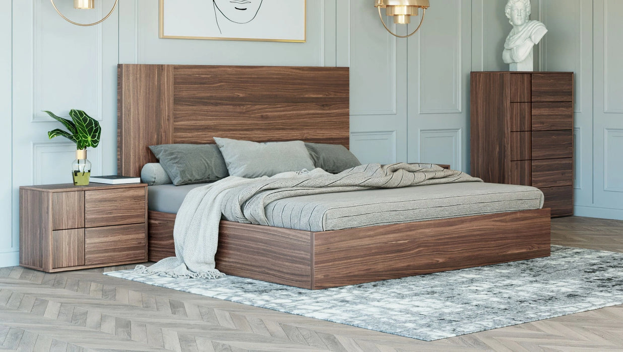 Asus - Italian Modern Walnut Bed