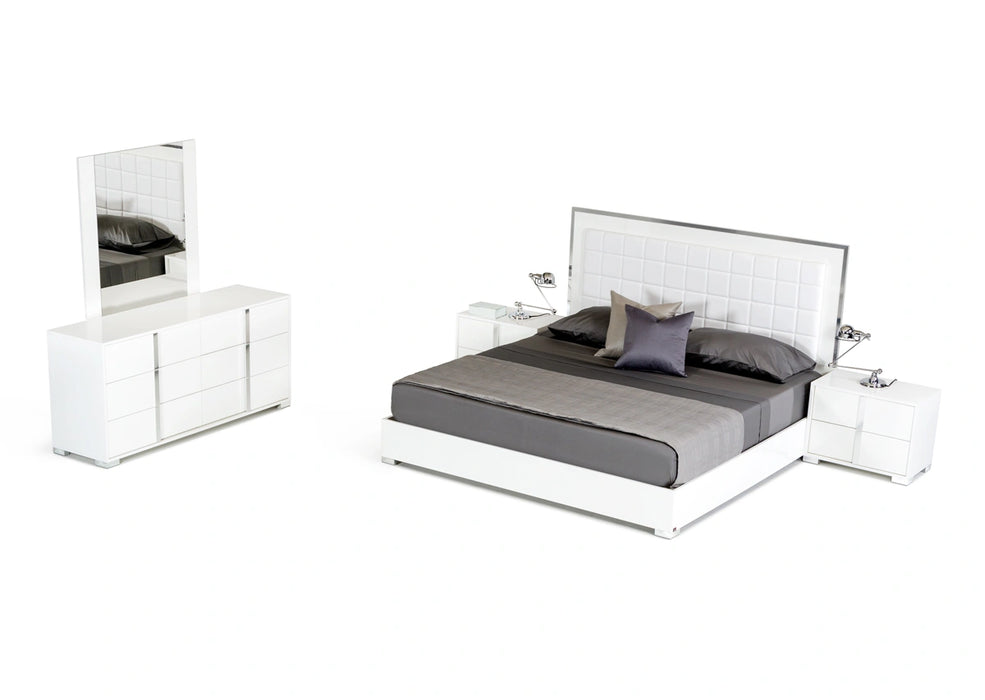 San Marino Modern White Bed