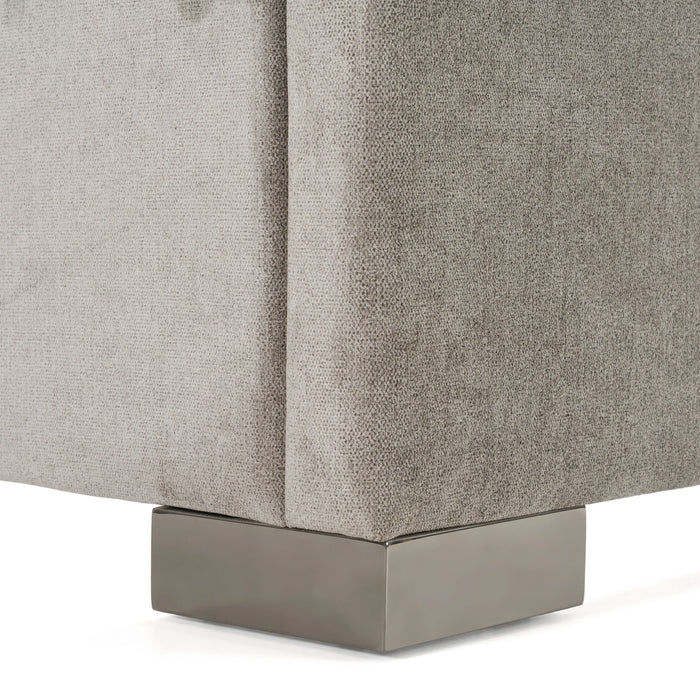 Buckley - Modern Grey & Black Stainless Steel Bed