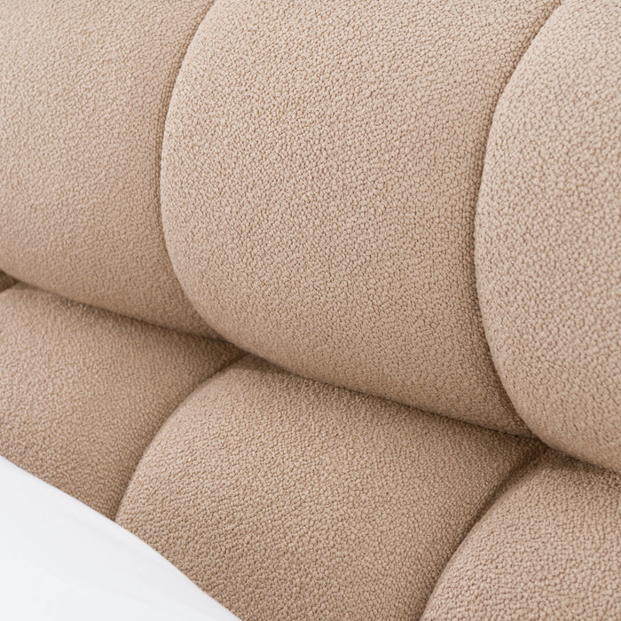 Tyree - Modern Tufted Sand Fabric Bed