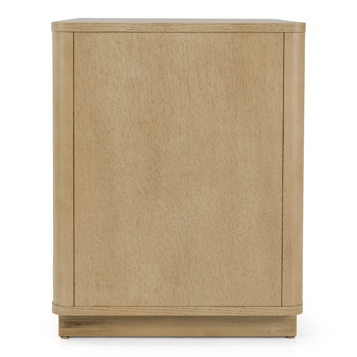 Santa Monica - Modern Natural Oak 3 Drawer Nightstand