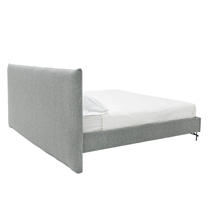 Aria - Italian Modern Grey Fabric Bed