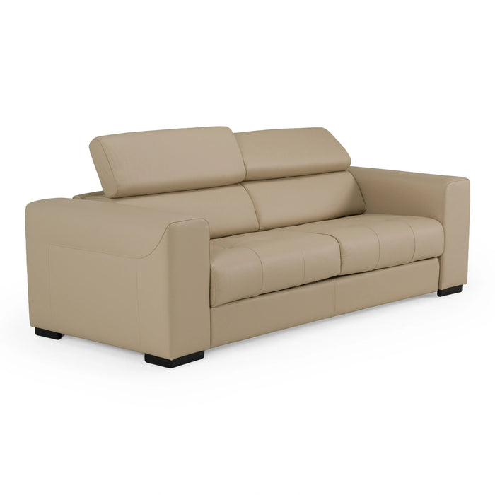 Icon - Modern Italian Cappuccino Leather Sofa Bed
