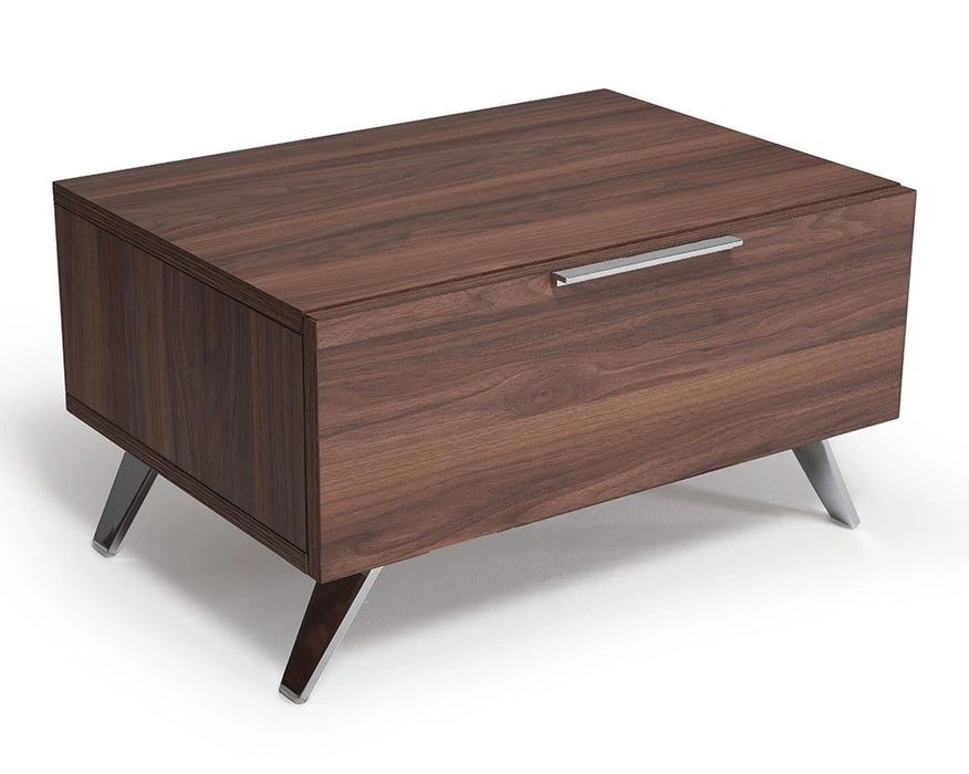 Lamont + Brooklyn - Modern Beige Fabric + Walnut 4-Piece Bedroom Set
