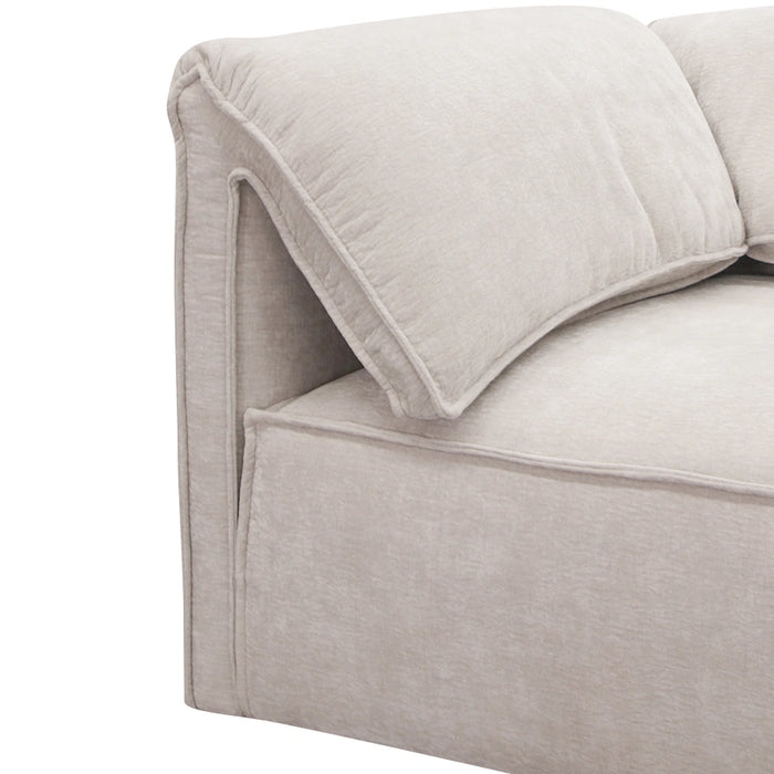 Gene - Modern Light Grey Fabric Modular Sectional Sofa-4-Piece Sectional