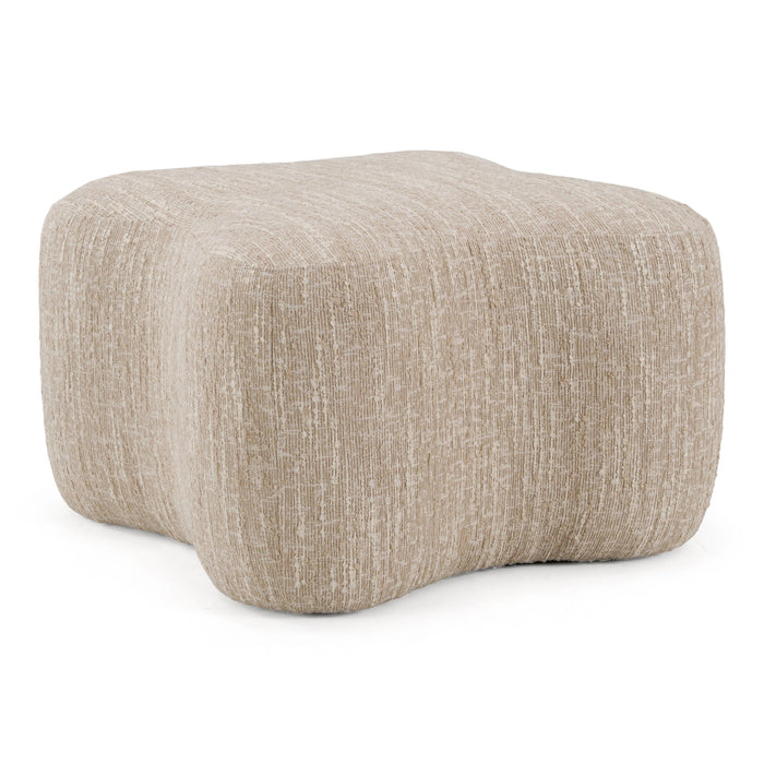 Spiro - Modern Beige Fabric Ottoman