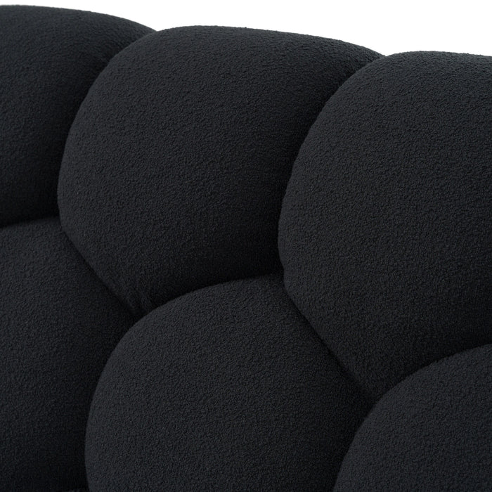 Yolonda - Modern Black Fabric Bed