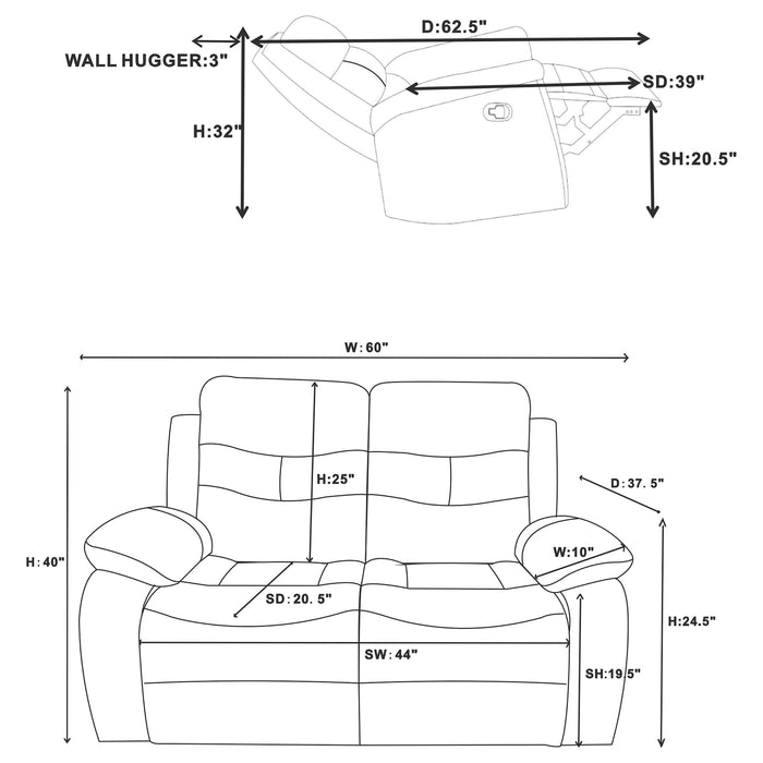 Nova Reclining 2 Pc Set