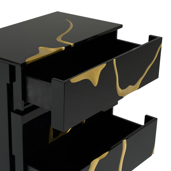 Aspen - Modern Black & Gold Wide Chest