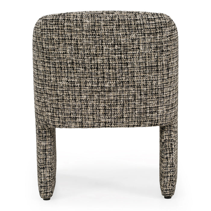 Oldford - Modern Beige + Black Fabric Dining Chair