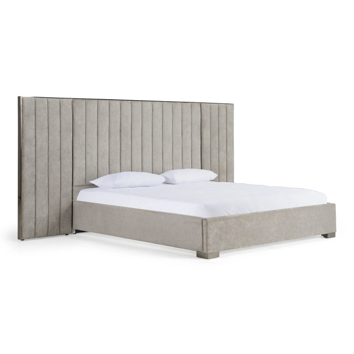 Buckley - Modern Grey & Black Stainless Steel Bed