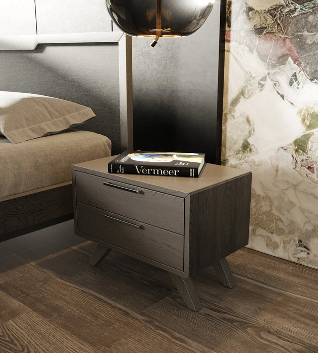 Yolonda + Soria - Modern Dark Teal Fabric + Grey Wash 4-Piece Bedroom Set