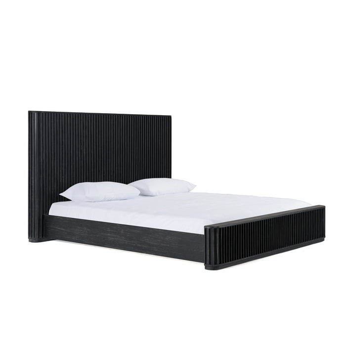 Fields - Modern Black Acacia Bed