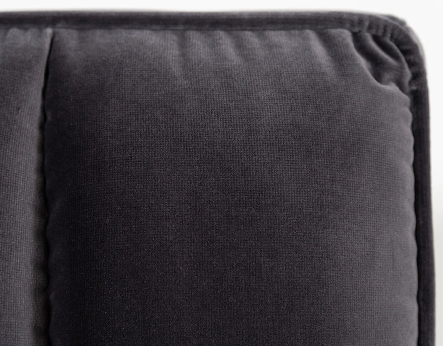 Hemlock - Modern Dark Grey Velvet Bed