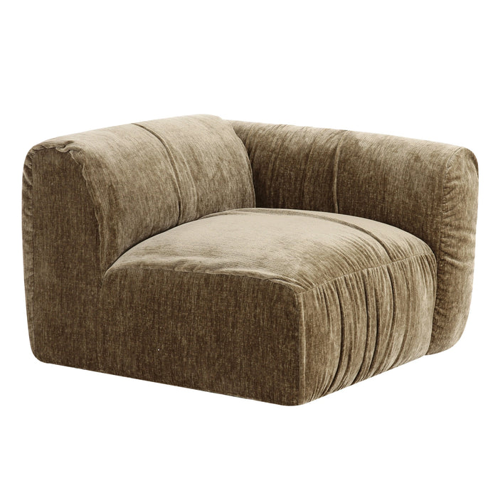 Siegal - Modern Olive Green Fabric Sofa