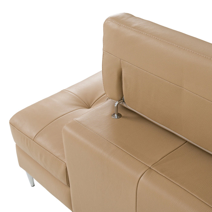 Viola - Italian Contemporary Deserto Leather Right Facing Sectional Sofa