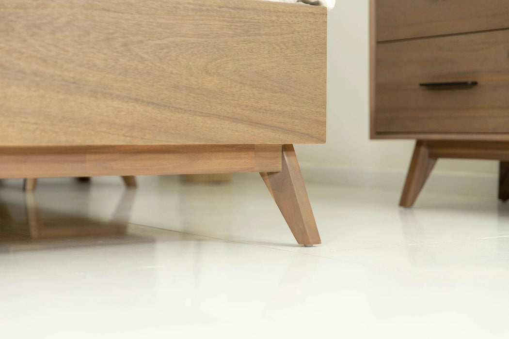 Claire - Contemporary Walnut Bed