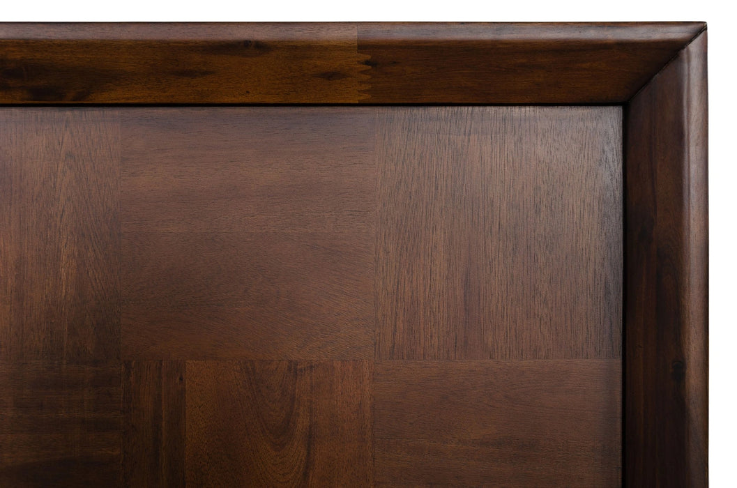Shane - Modern Acacia & Brass Bed