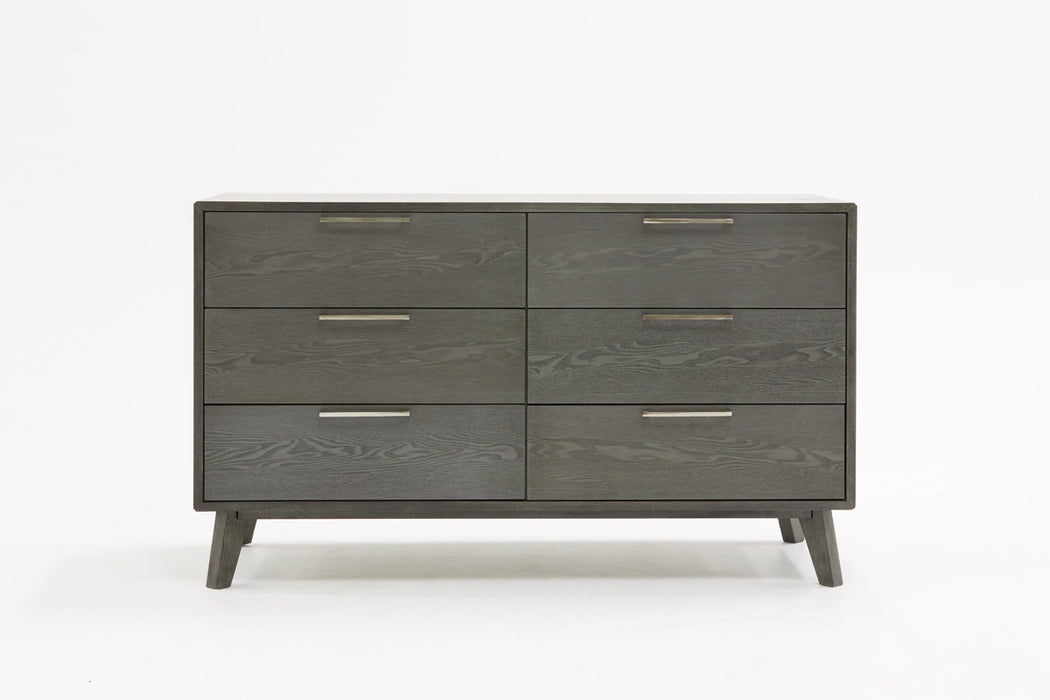 Soria Modern Grey Wash Bedroom Set